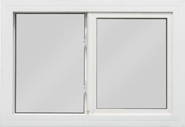 A sample Horizontal Roller 2 Lite window from East Coast Coast Custom Windows and Doors